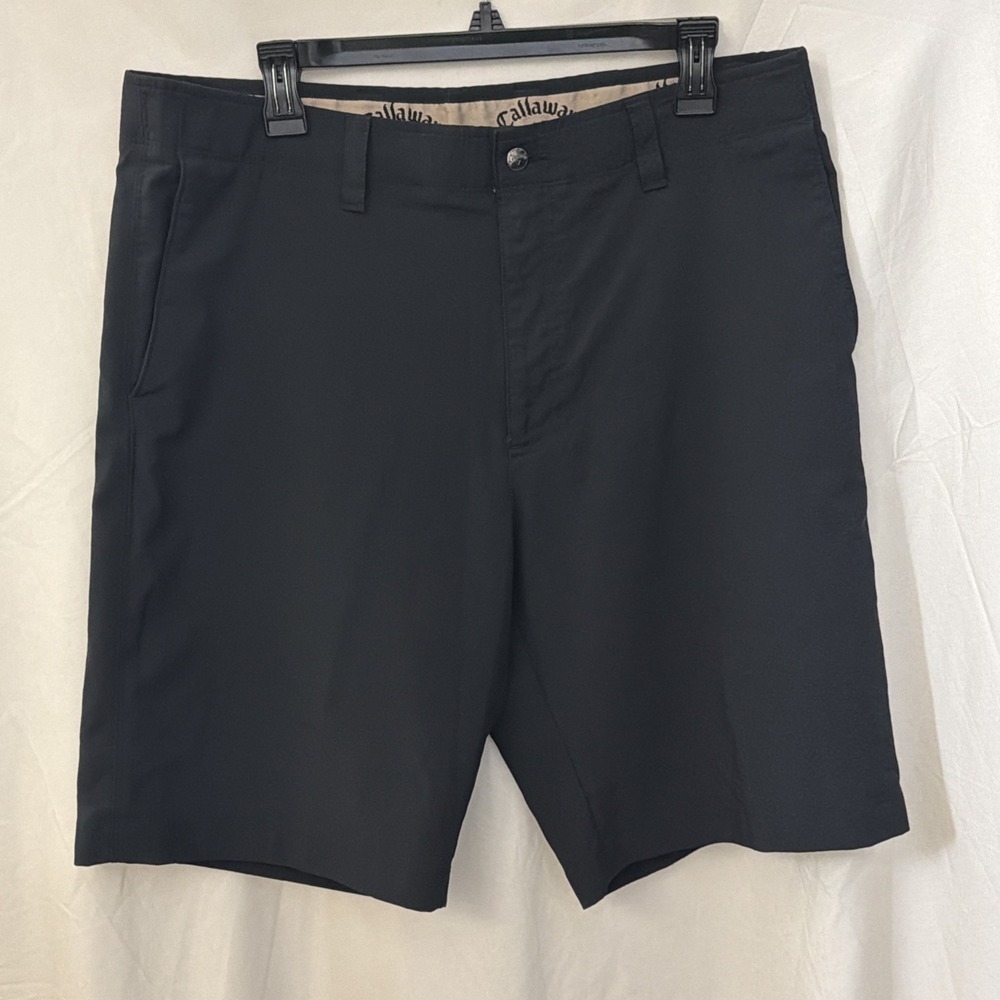 Callaway Golf Shorts Mens 36 Black Performance Stretch Flat Front